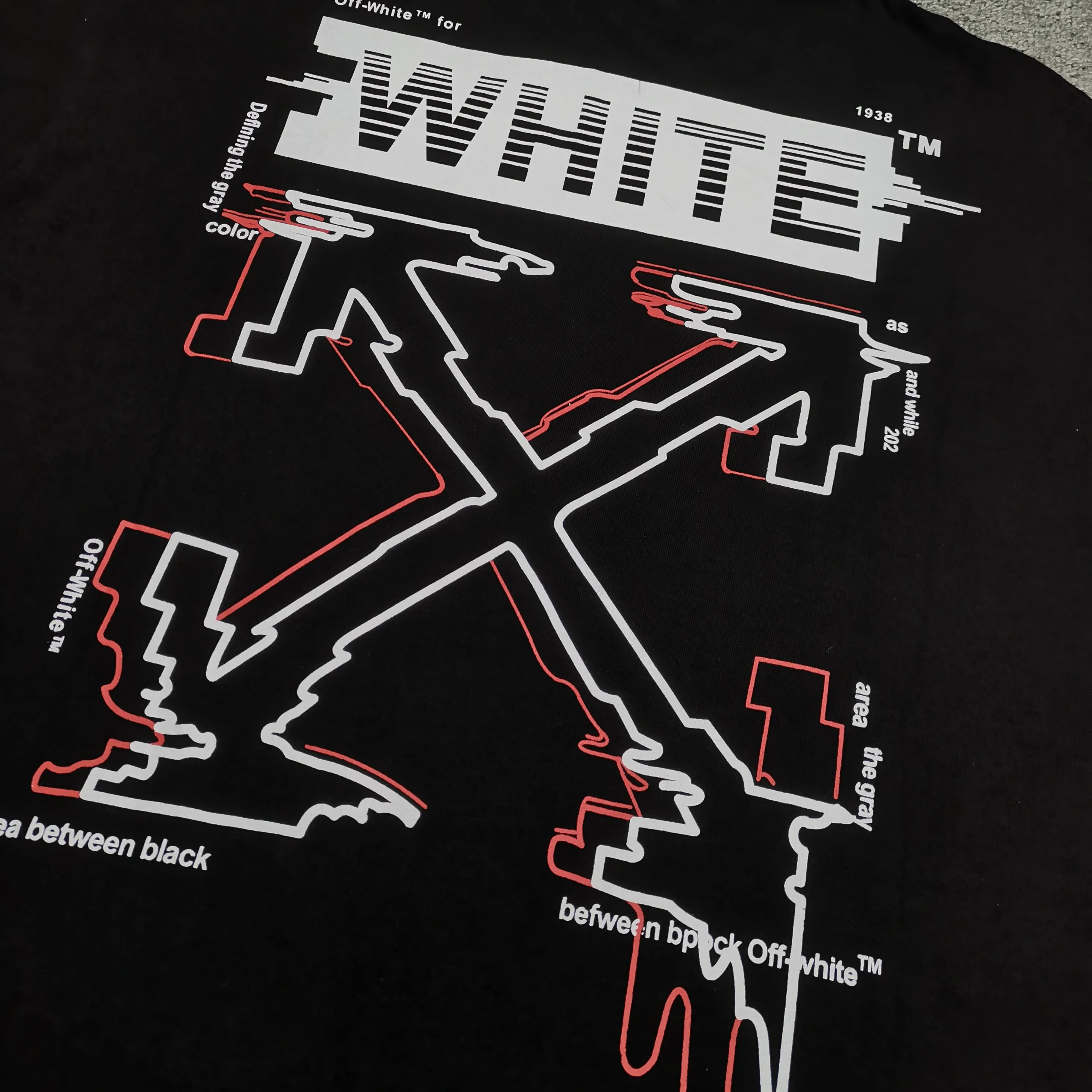 off white new back arrow graffiti loose version short-sleeved T-shirt Size: S M L XL Color: Black White Green P240